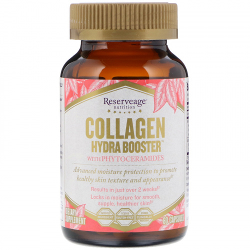 ReserveAge Nutrition, Collagen Hydra Protect, с керамидами, 60 капсул