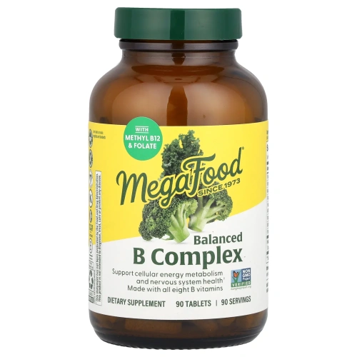 MegaFood, Ежедневное питание, Сбалансированный комплекс витаминов группы В, 90 таблеток