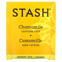 Stash Tea, Herbal Tea, успокаивающая ромашка, без кофеина, 20 чайных пакетиков, 18 г (0,6 унции)