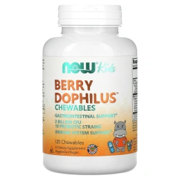 NOW kids Berry Dophilus 2 млрд., 120 жевательных таблеток