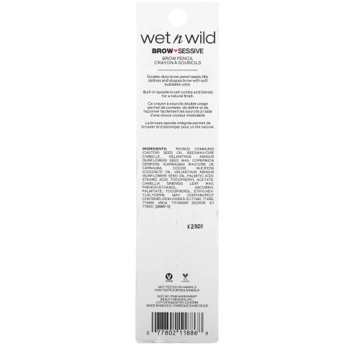 Wet n Wild, Карандаш для бровей, темно-коричневый, 0,7 г (0,02 унции)