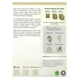 Okay Pure Naturals, Хна, натуральный кондиционер для волос, нейтральный, 56,7 г (2 унции)