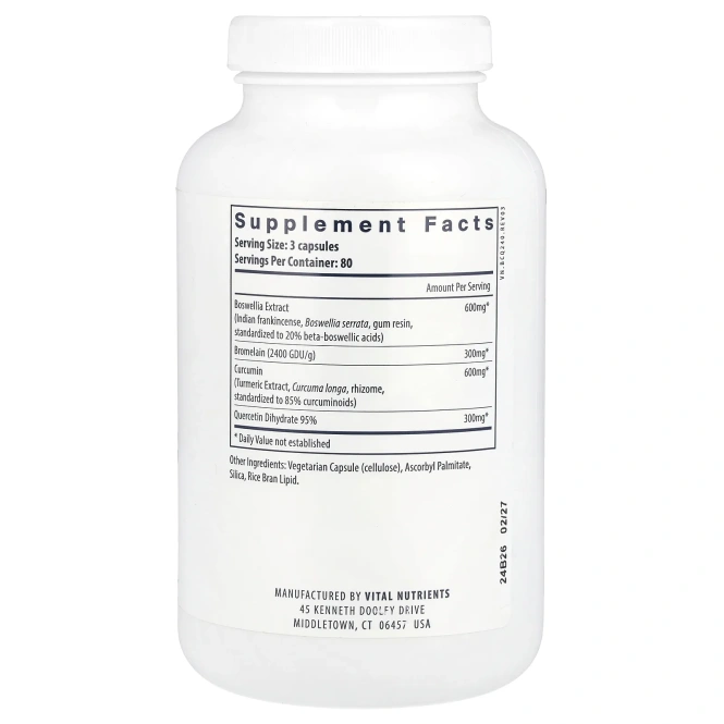 Vital Nutrients, BCQ, 240 вегетарианских капсул