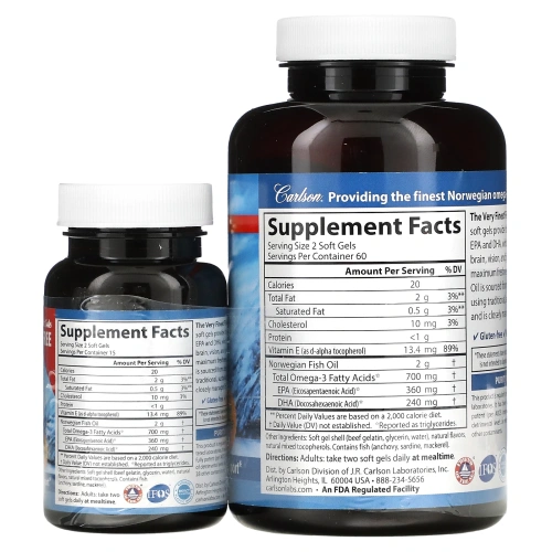 Carlson Labs, The Very Finest Fish Oil, натуральный апельсиновый вкус, 120 + 30 бесплатных мягких капсул