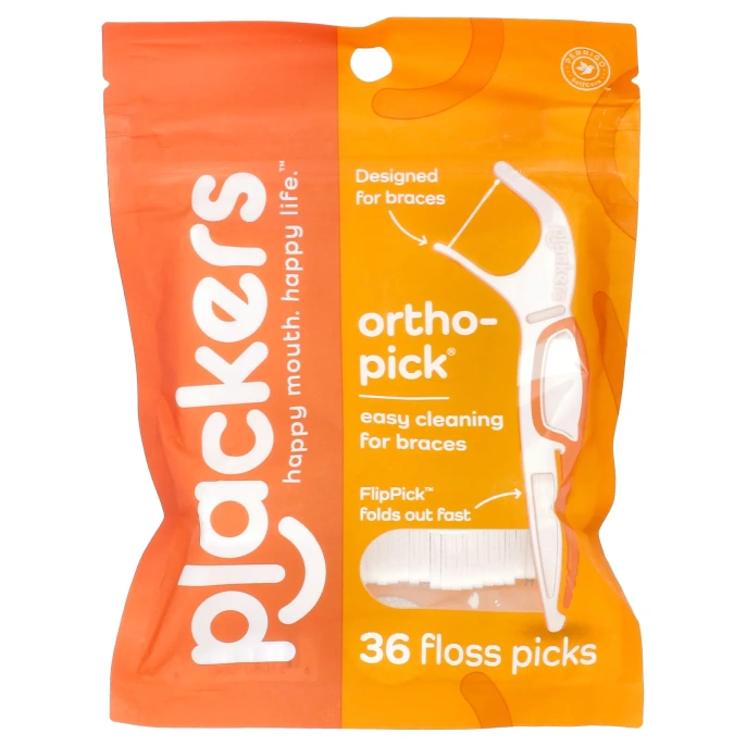 Plackers, Orthopick, зубочистки с нитью, 36 шт.