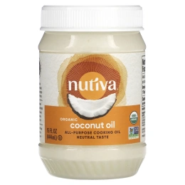 Nutiva, Органическое кокосовое масло, рафинированное, 15 жидких унций (444 мл)