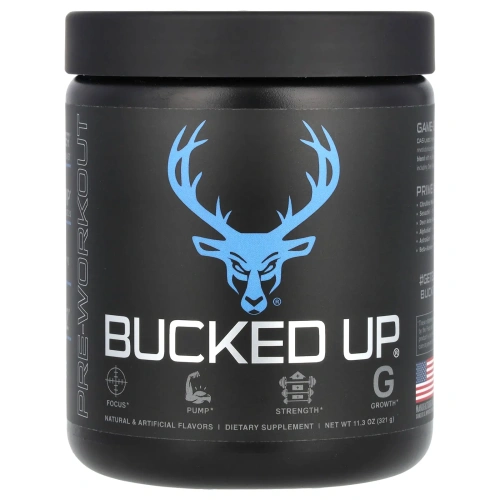 Bucked Up, Предтренировочная формула, Blue Raz, 11,11 унции (315 г)