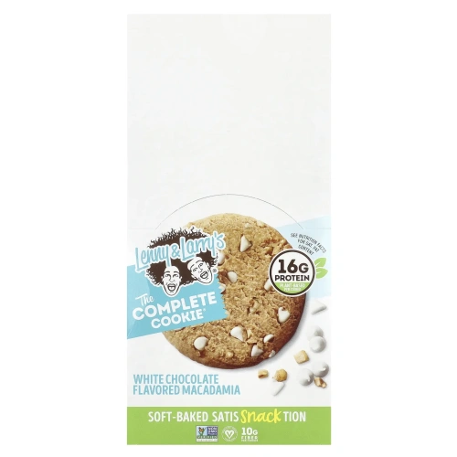Lenny & Larry's, The Complete Cookie, белый шоколад и макадамия, 12 печений, 113 г (4 унции) каждое