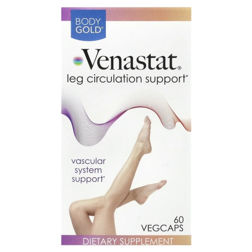 BodyGold, Venastat Здоровье вен на ногах, 60 капсул