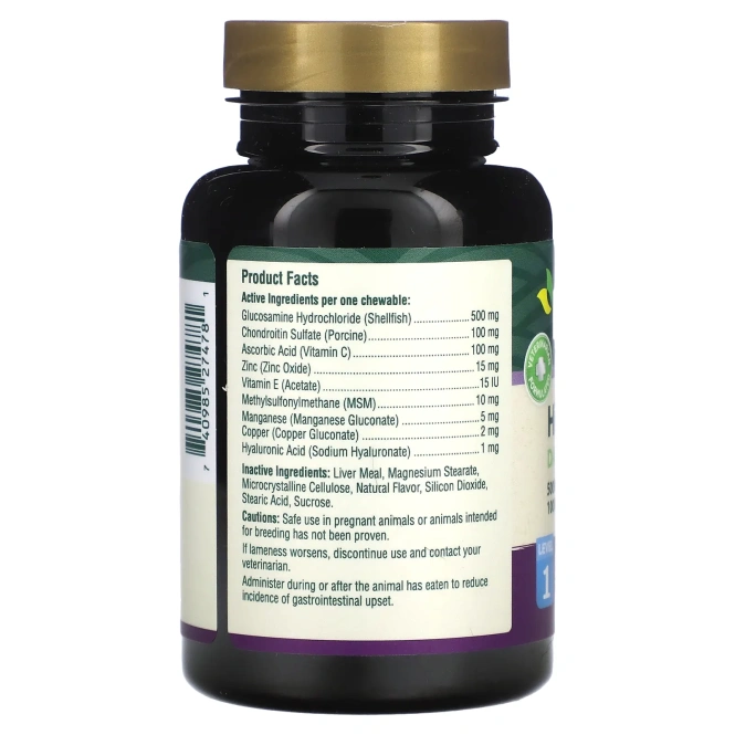 petnc NATURAL CARE, Природная забота о питомцах, бедра и суставы, 1-го уровня, вкус печени, 60 жевательных драже