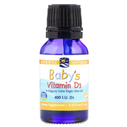 Витамин Д3 Nordic Naturals Baby's Vitamin D3 400 МЕ, 11 мл (0,37 fl oz)