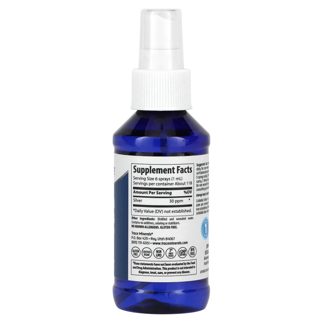 Trace Minerals ®, Спрей с коллоидным серебром, 118 мл (4 жидк. унц.)
