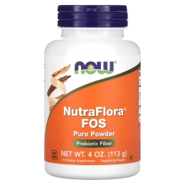 Now Foods, NutraFlora FOS, чистый порошок, 4 унции (113 г)