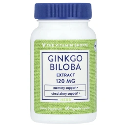 The Vitamin Shoppe, Экстракт гинкго билоба, 120 мг, 60 растительных капсул