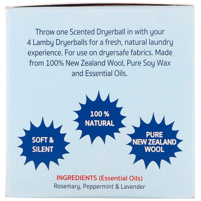 Nellie's, Ароматные шарики для стирки и сушки, свежесть, 1 шарик