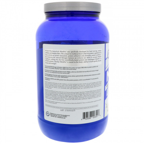Hi Tech Pharmaceuticals, NitroPro, Гидролизованный протеин, Ванильный коктейль, 2 фунта (907 г)