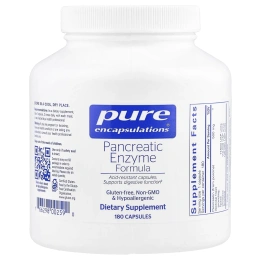 Pure Encapsulations, Формула ферментов поджелудочной железы, 180 капсул
