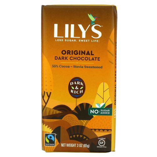 Lily's Sweets, Темный шоколад, Оригинальный,  3 унц.(85 г)