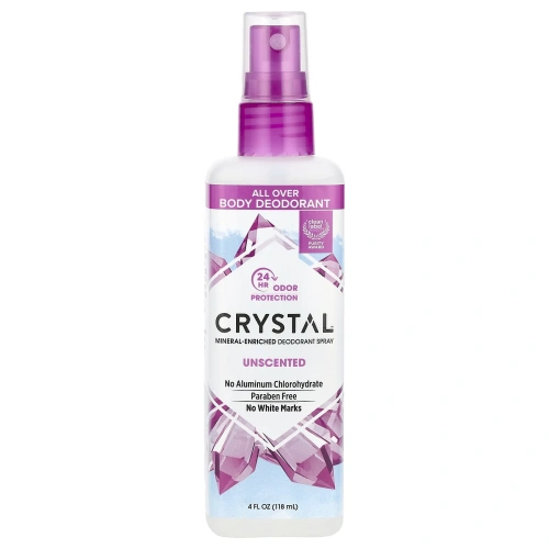 Crystal Body Deodorant, Минеральный спрей-дезодорант, без ароматизаторов, 4 жидк. унц. (118 мл)