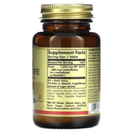 Solgar Folate (Фолат) 800 мкг, 100 таблеток