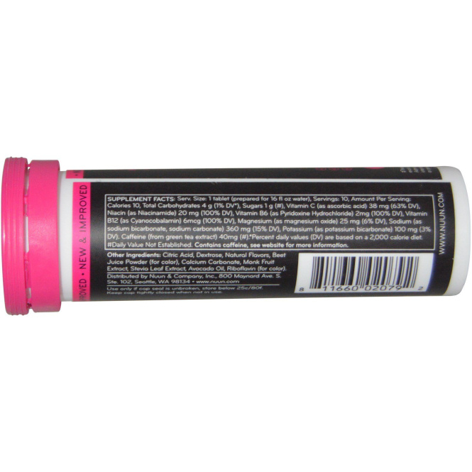 Nuun, Энергия, Дикая ягода, 10 таблеток, 19, жидких унций (54 г)