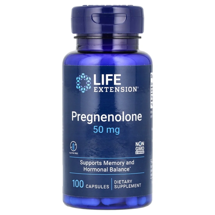 Life Extension, Прегненолон, 50 мг, 100 капсул