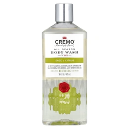 Cremo, All Season, Гель для душа, № 2, шалфей и цитрусовые, 16 жидких унций (473 мл)