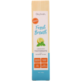 Oxyfresh, Свежее дыхание, зубная паста с лимоном, мятой, кислородом и цинком, 5 унц. (142 г)