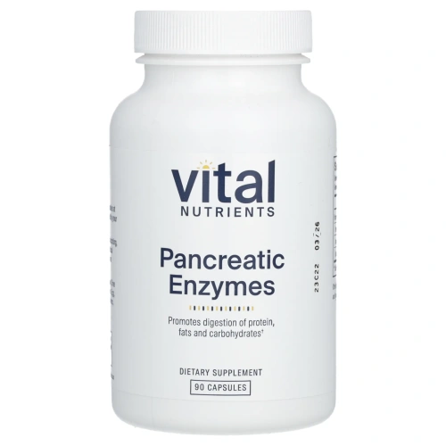 Vital Nutrients, Ферменты поджелудочной железы, 500 мг, 90 капсул