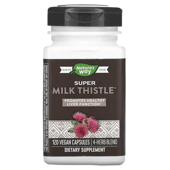 Nature's Way, Super Milk Thistle, 120 веганских капсул