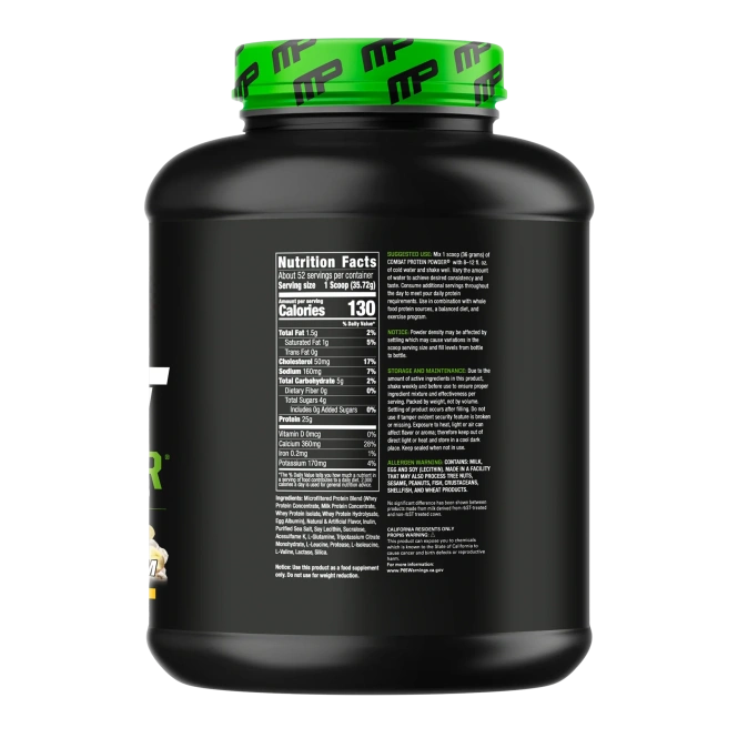 MusclePharm, Combat, протеиновый порошок, со вкусом бананового крема, 1,81 кг (4 фунта)