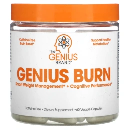 The Genius Brand, Genius Burn, без кофеина, 60 растительных капсул