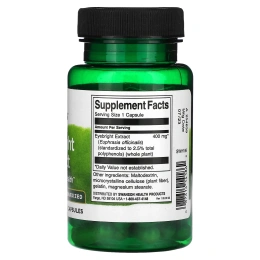 Swanson, экстракт очанки, 400 мг, 60 капсул