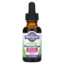 Oregon's Wild Harvest, Органическая валериана, хмель, 30 мл (1 жидк. унц.)
