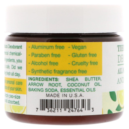 Tierra Mia Organics, Паста-дезодорант, лимон и вербена, 65 г (2 жидкие унции)