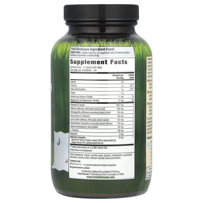 Irwin Naturals, Сила Сна, 120 жидких капсул