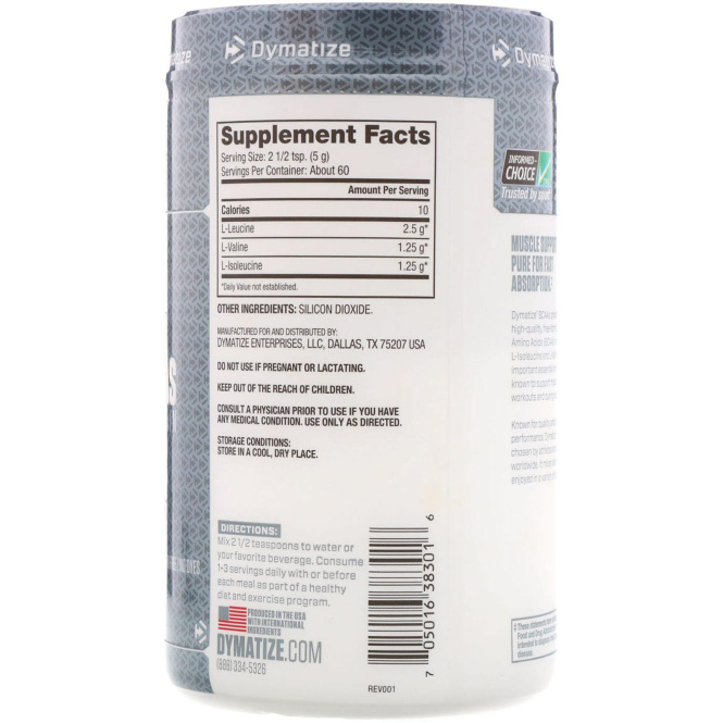 Dymatize Nutrition, BCAAs, Branched Chain Amino Acids, 10.6 oz (300 g)