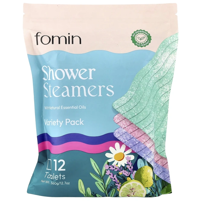 fomin, мультивитамины для душа, ассорти вкусов, 12 таблеток