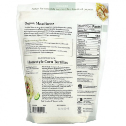 King Arthur Flour, Органическая маса-харина из белой кукурузы мелкого помола, 907 г (2 фунта)