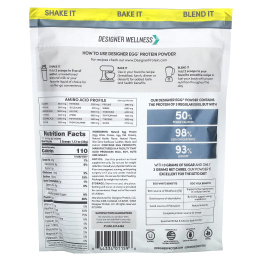 Designer Protein, Totally Egg, Натуральный яичный и желточный белок, Классическая ваниль, 12,4 унц. (352 г)