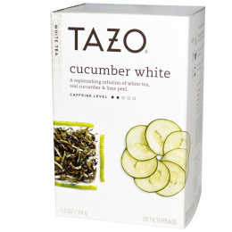 Tazo Teas, Белый чай с огурцом, 20 фильтр-пакетов, 1,2 унции (34 г)