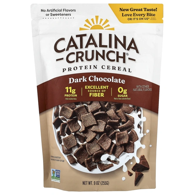Catalina Crunch, протеиновые хлопья, темный шоколад, 255 г (9 унций)