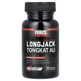 Force Factor, Longjack Tongkat Ali, эврикома длиннолистная, 500 мг, 30 капсул