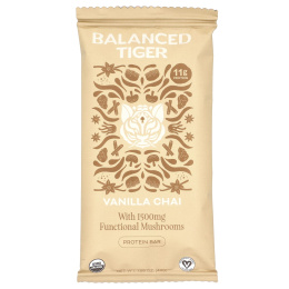 Balanced Tiger, протеиновый батончик, со вкусом ванильного чая, 12 батончиков по 44 г (1,55 унции)