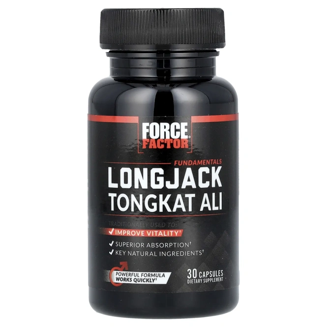 Force Factor, Longjack Tongkat Ali, эврикома длиннолистная, 500 мг, 30 капсул