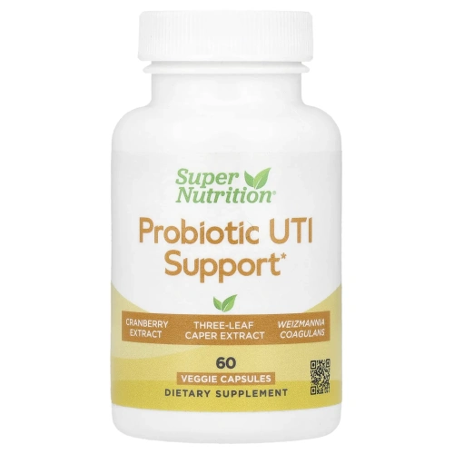 Super Nutrition, пробиотическая добавка для поддержки при ИМП, 60 растительных капсул