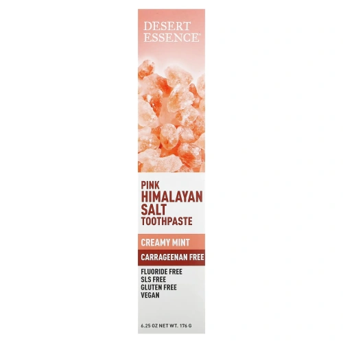 Desert Essence, Pink Himalayan Salt Toothpaste, Creamy Mint, 6.25 oz (176 g)