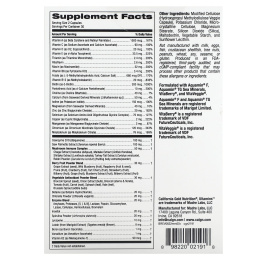 California Gold Nutrition, Ultamins, мультивитамины для мужчин старше 50 лет, с коэнзимом Q10, грибами, ферментами, овощами и ягодами, 60 растительных капсул