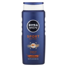 Nivea, Men, гель для душа, спортивная серия, мандарин и перец, 500 мл (16,9 жидк. унции)