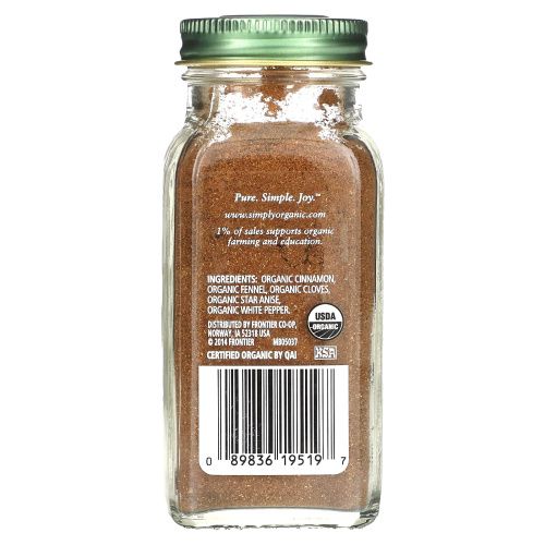 Simply Organic, Порошок Five Spice, 2.01 унции (57 г)